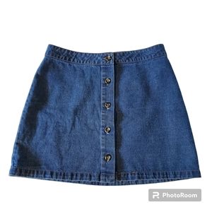 66. Forever 21 Large Short Blue Button Up Denim Skirt